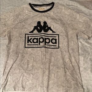 Kappa Graphic Tee in Cream and Black